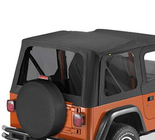 Jeep Wrangler TJ Set Satz Scheiben getönt für Verdeck Supertop Black Denim Bestop 96-02