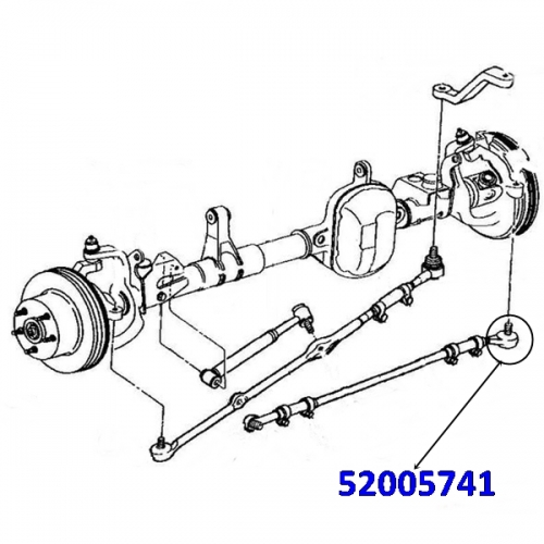 Jeep Grand Cherokee ZJ ZG 4,0 ltr. Spurstangenkopf am Achsschenkel links LHD 92-98