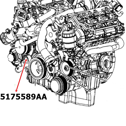 Jeep Commander XH XK 3,0 ltr. CRD EU Modell Umlenkrolle Spannrolle Laufrolle 06-09