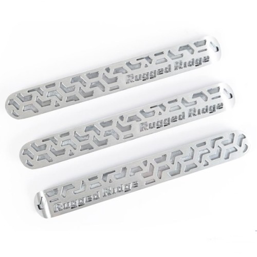 Jeep Wrangler JK 2türer Einsätze für Türgriffe 3teilig Aluminiumguss gebürstet 07-16
