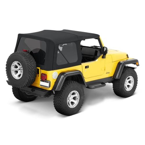 Jeep Wrangler TJ Supertop NX Klappverdeck getönte Scheiben Black Twill Textil 3-lagig Bestop 96-06