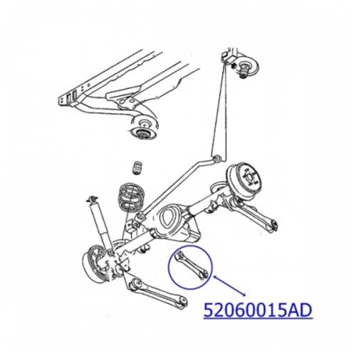 Jeep Wrangler JK Premium Längslenker Querlenker Traggelenk hinten oben 07-18