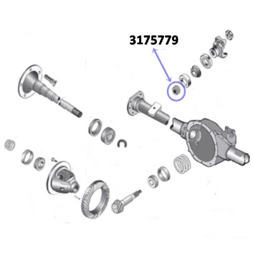 Jeep Grand Cherokee WJ WG Stauchhülse Differential Eingang Dana 35 Hinterachse 3.55 Spicer 03-04