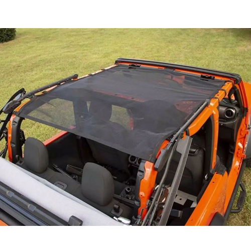 Jeep Wrangler JL 2-türer Eclipse Bikini Top Mesh Schwarz Safari Style 18-25