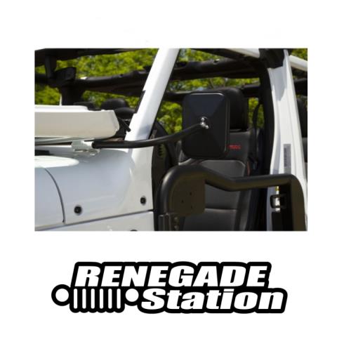 Jeep Wrangler JL Satz Trail Spiegel Außenspiegel rechteckig schwarz strukturiert 18-