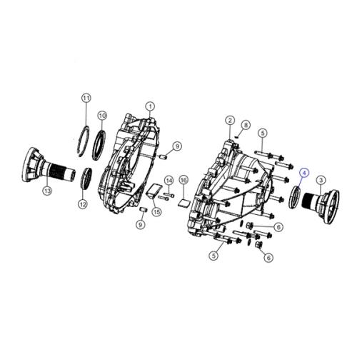 Jeep Grand Cherokee WK Simmerring MP2010 Verteilergetriebe Ausgang hinten Bj. 11-22