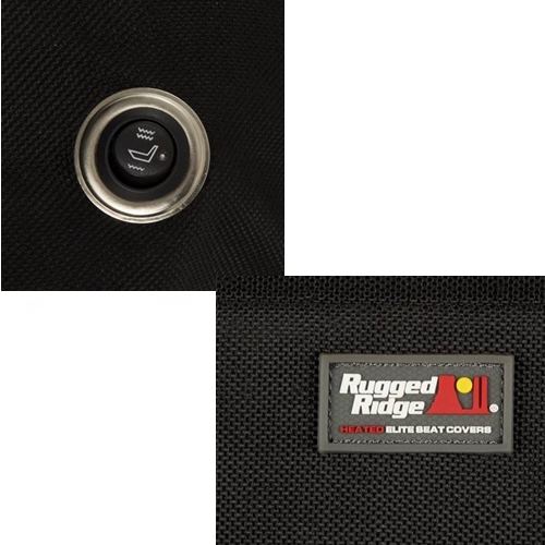 Jeep Wrangler JK 2er Set Elite Ballistic Sitzbezüge Sitze beheizbar vorne schwarz Rugged Ridge 07-10