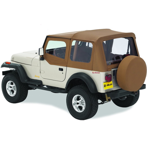 Jeep Wrangler YJ Verdeck Ersatz Verdeckhülle inkl. Aufsteckfenster Spice braun Denim Bestop 87-95