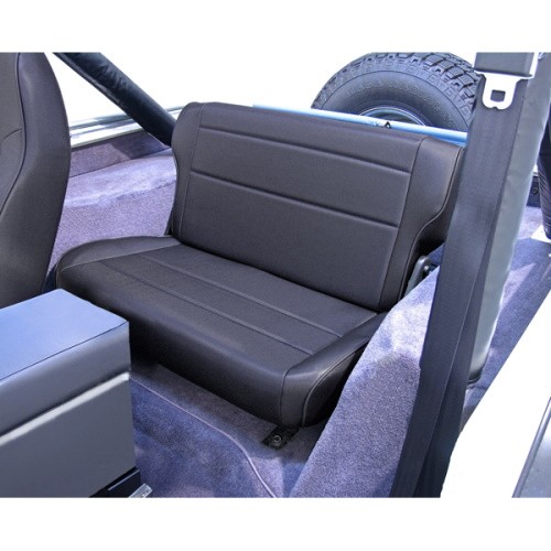 Jeep CJ Wrangler YJ Sitzbank Rücksitzbank Sitz klappbar Schwarz Denim 76-95