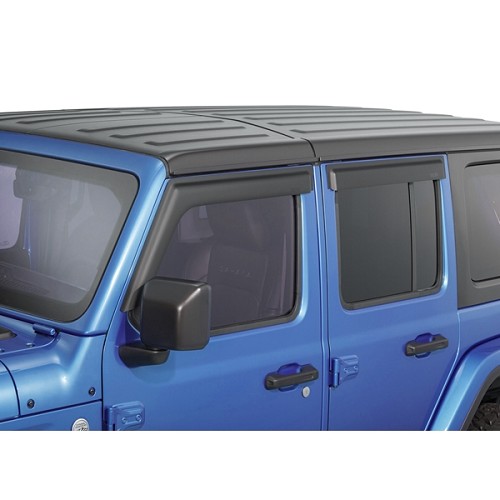 Jeep Wrangler JL 4-türer Set Windabweiser schwarz matt Fensterblenden 18-