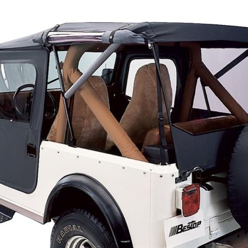 Jeep CJ6 Softtop Verdeck Tigertop mit einteiligen Softtüren Bestop Black Crush 55-81