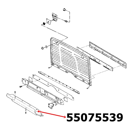 Jeep Wrangler YJ Verkleidung Leiste Blende unten innen Heckscheibe Hardtop 87-95