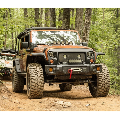 Jeep Wrangler JK Spartacus Stahl Stubby Stoßstange Stoßfänge