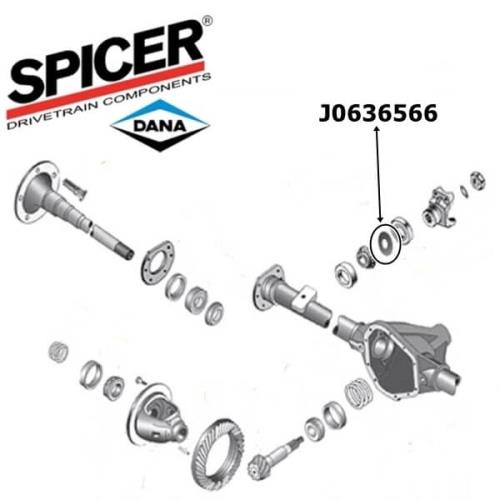 Jeep CJ Anlaufscheibe außen Kegelradlager Dana 44 Hinterachse Spicer Bj. 1986