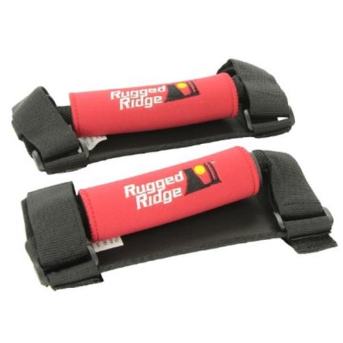 Jeep Wrangler JK & Unlimited Haltegriffe Griffschlaufen Paar Neopren rot am Überrollbügel 07-18