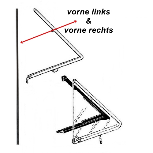 Jeep Wagoneer & Grand Wagoneer SJ 2er Set Fensterführung Schiene Fensterschiene Türen vorne 63-91