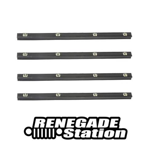 Jeep Wagoneer & Grand Wagoneer SJ 4er Set Abstreifer Dichtung Türen hinten außen & innen 63-91