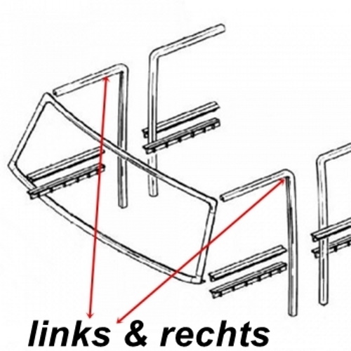Jeep Wagoneer & Grand Wagoneer SJ 2er Set Fensterführung Dichtung Glasführungsgummi Tür vorne 63-91
