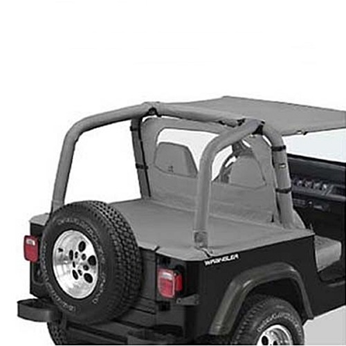 Jeep Wrangler YJ Duster Deck Cover Abdeckung Heckabdeckung grau Charcoal Denim Bestop 92-95