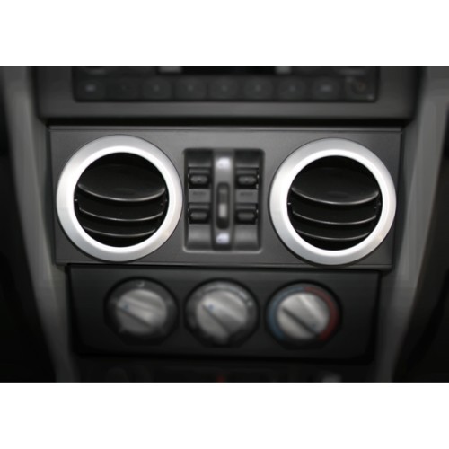 Jeep Wrangler JK 2-teiliges Set Dekor Ring um die Lüftungsdüsen am Armaturenbrett 07-10