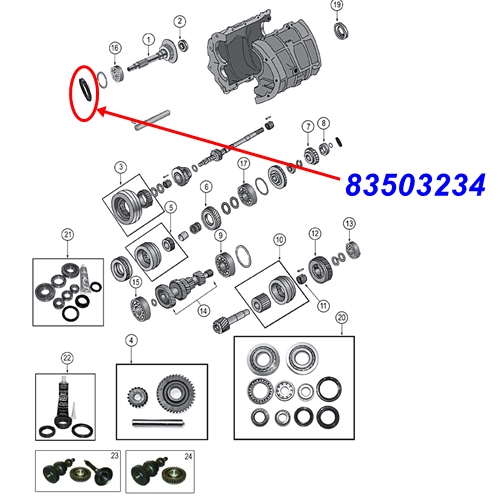 Jeep Cherokee XJ Simmerring Eingang Eingangswelle BA10/5 Schaltgetriebe 87-89