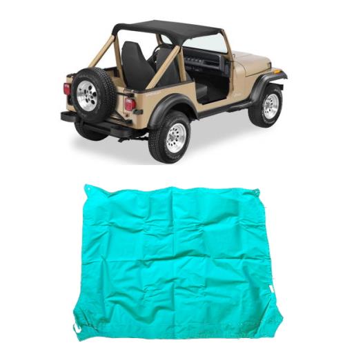 Jeep Wrangler YJ Bikini Top Strapless Style Mint Denim Bestop 87-91