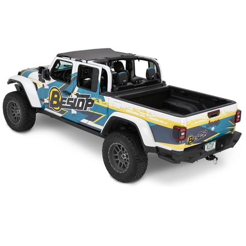 Jeep Gladiator JT Header Bikini Top Targa Style Black Diamond Bestop 19-