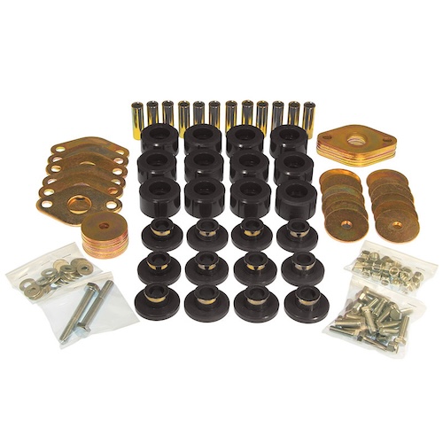 Jeep Wrangler JK 4türer Bodyauflage Karosserieauflage Set Auflage Gummis Karosserie Standard schwarz Prothane 07-18
