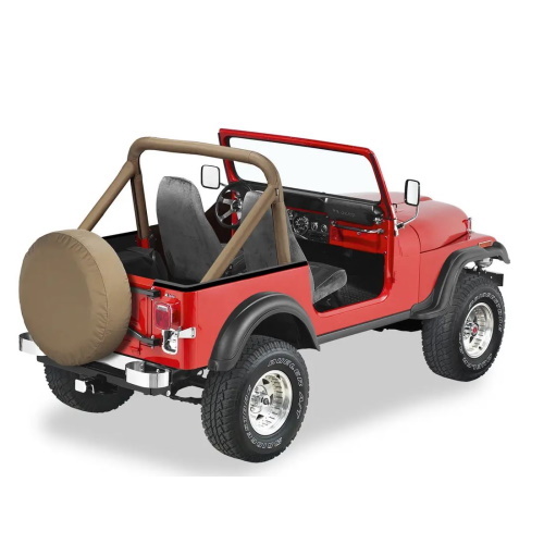 Jeep CJ Überrollbügel Polster Überrollbügelpolster TAN Denim Bestop 80-86