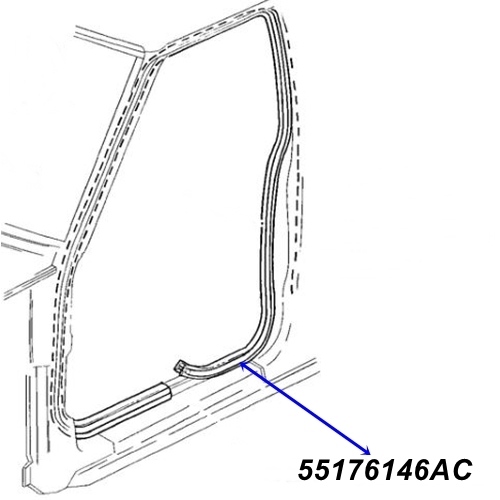 Jeep Cherokee XJ 2türer Türdichtung an der Karosserie 97-01