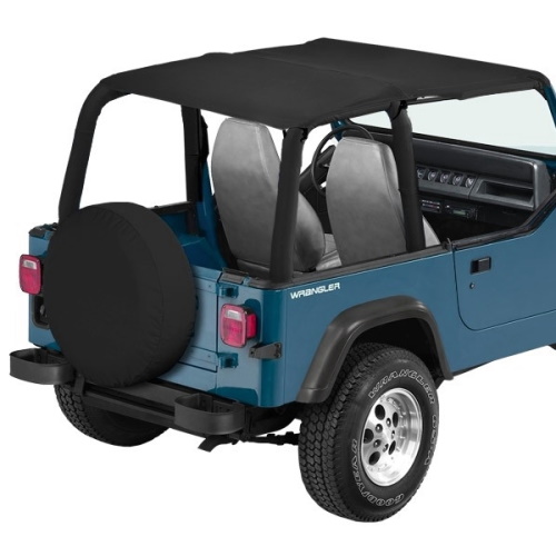 Jeep Wrangler YJ Safari Bikini Top strapless Style schwarz B