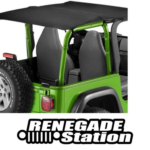Jeep Wrangler TJ Header Bikini Top Safari Style Black Diamond Bestop 03-06