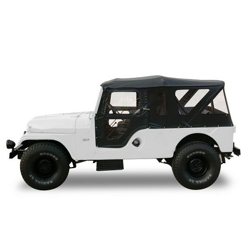 Jeep CJ6 Softtop Verdeck Tigertop mit einteiligen Softtüren Bestop Black Crush 55-81