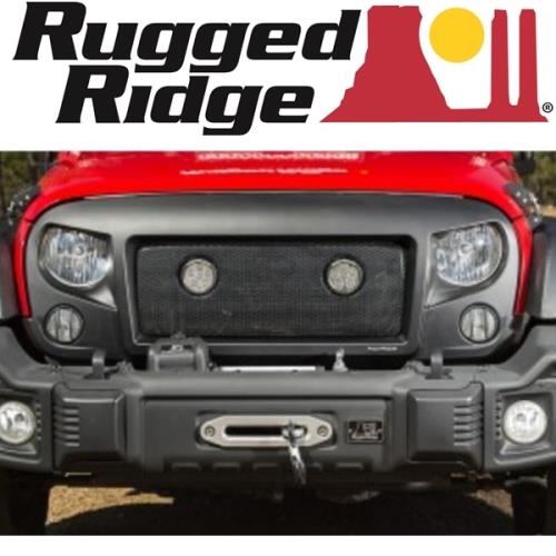 Jeep Wrangler JK Einsatz Kühlergrill & 3,5" LED Leuchten für Spartan Kühlergrill 07-18