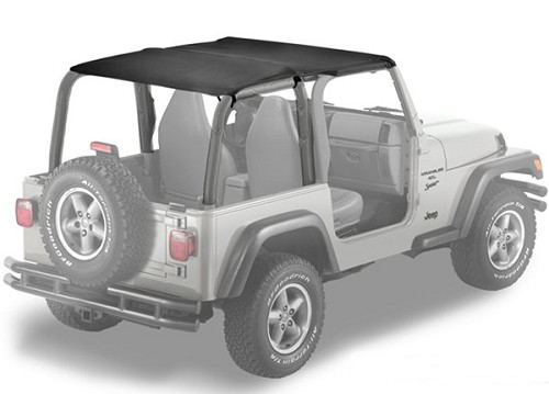Jeep Wrangler TJ Safari Bikini Top strapless Style schwarz Black Denim Bestop 96-02
