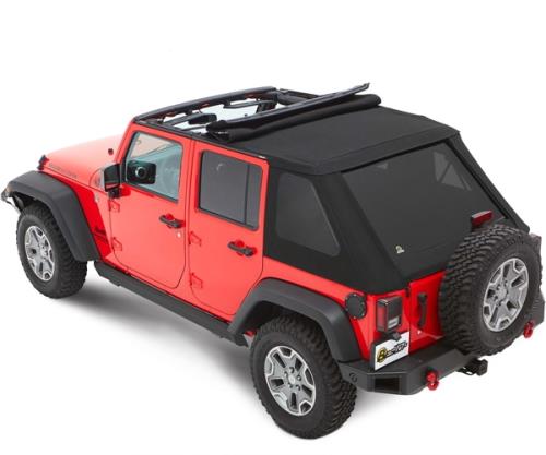 Jeep Wrangler JK 4-türer Trektop NX Plus Softtop Verdeck schwarz Diamond Bestop 07-18