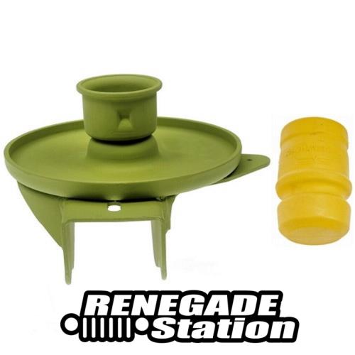 Jeep Wrangler TJ Federhalterung Federteller Aufnahme mit Anschlaggummi hinten links oben 96-06