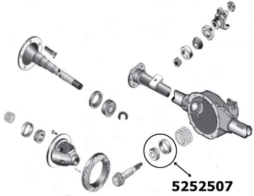 Jeep Grand Cherokee WJ WG Differential Kegelradlager innen Dana 35 Hinterachse Spicer 99-04
