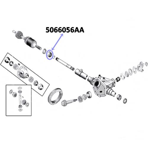 KJ Radlager hinten außen Dana 30 VA Metall Spicer 02-05