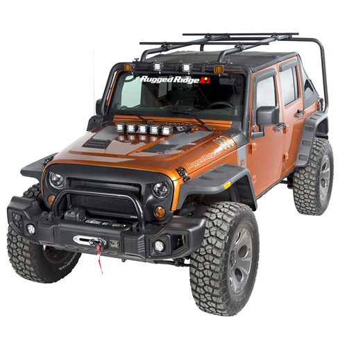 Jeep Wrangler JK 2-teiliges Querstreben Querstangen Set für Sherpa Dachträger Lastenträger Rugged Ridge 07-18