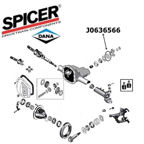 Jeep Grand Cherokee ZJ ZG Anlaufscheibe außen Kegelradlager Dana 30 Vorderachse Spicer 92-98