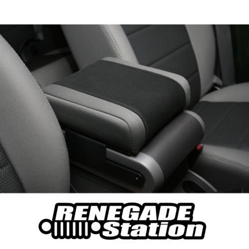 Jeep Wrangler JK Armlehne auf Mittelkonsole Neopren schwarz grau Bj. 07-10