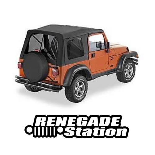 Jeep Wrangler TJ Classic Squareback Softtop Supertop Verdeck schwarz Denim getönte Scheiben Bestop 97-02