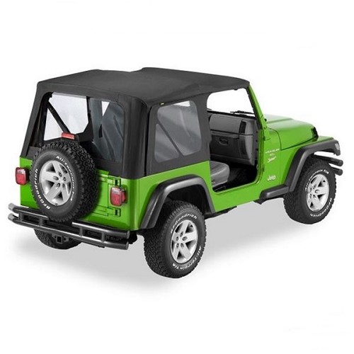 Jeep Wrangler TJ Verdeck Ersatz Verdeckhülle für Stahltüren Dark Black Diamond Bestop 96-06