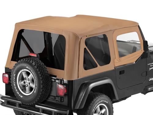 Jeep Wrangler TJ Verdeckhülle getönt inkl. Aufsteckfenster für Orginal Verdeck Spice Denim Bestop 96-02