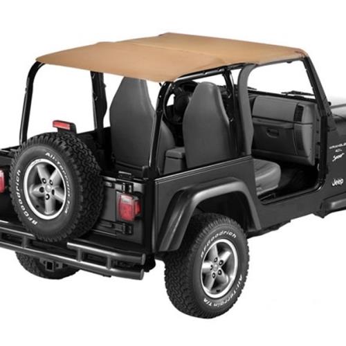 Jeep Wrangler TJ Safari Bikini Top strapless Style braun Spice Denim Bestop 96-02
