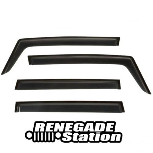 Jeep Renegade BU Set Windabweiser 4teilig schwarz matt Fensterblenden 15-18
