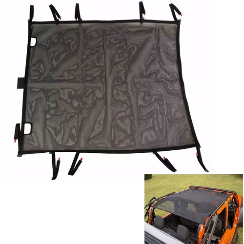 Jeep Wrangler JL 2-türer Eclipse Bikini Top Mesh Schwarz Safari Style 18-