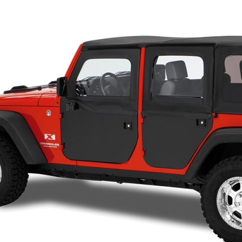 Jeep Wrangler JK 4-türer Unlimited Set teilbare Türen hinten Black Twill Textil 3-lagig Bestop 07-18