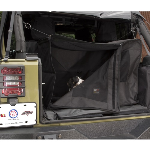 Jeep Wrangler JK & JL C4 faltbare Hundetransportbox Tier Transportbox im Kofferraum 07-